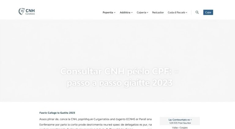 Consultar CNH pelo CPF