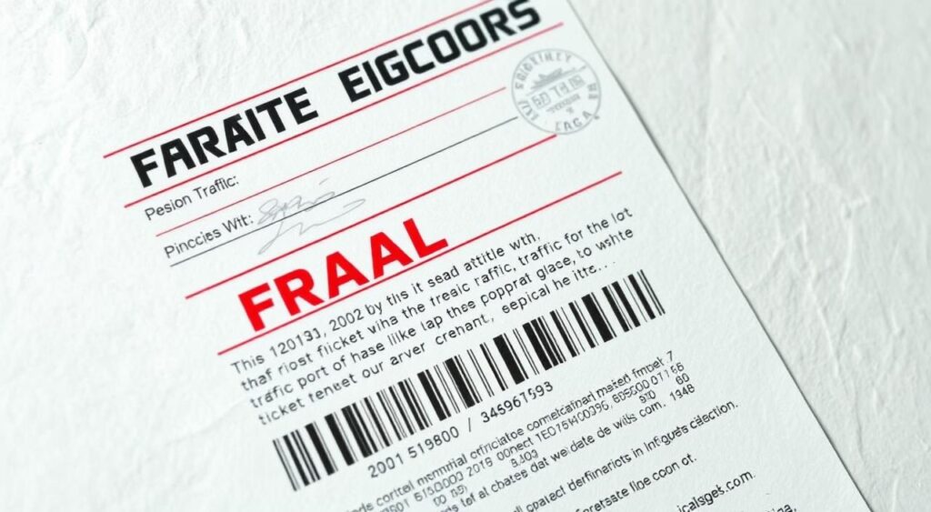 análise de notificação fraudulenta de trânsito