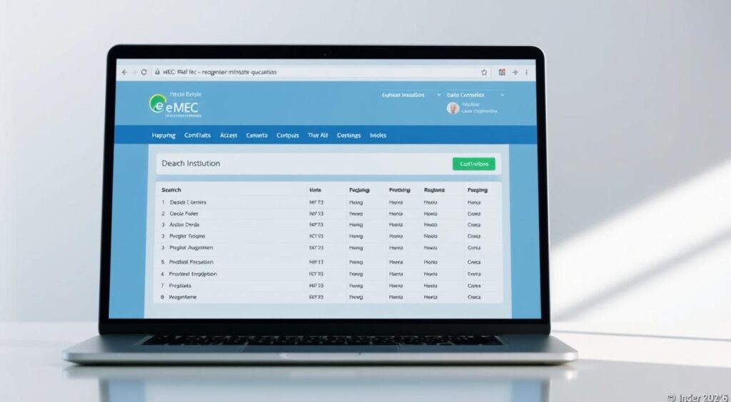 plataforma e-MEC para consulta de instituições reconhecidas mec