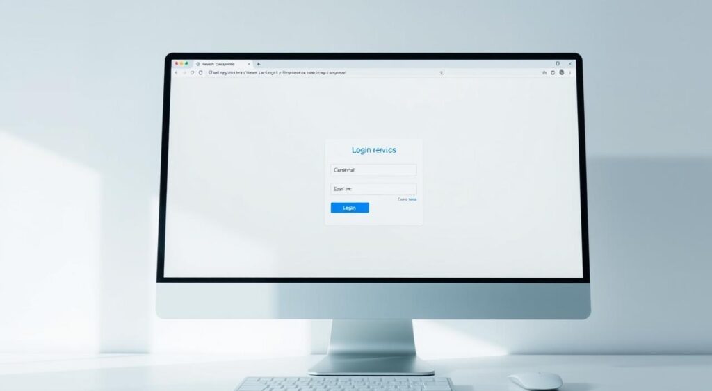 realizar login no portal de serviços
